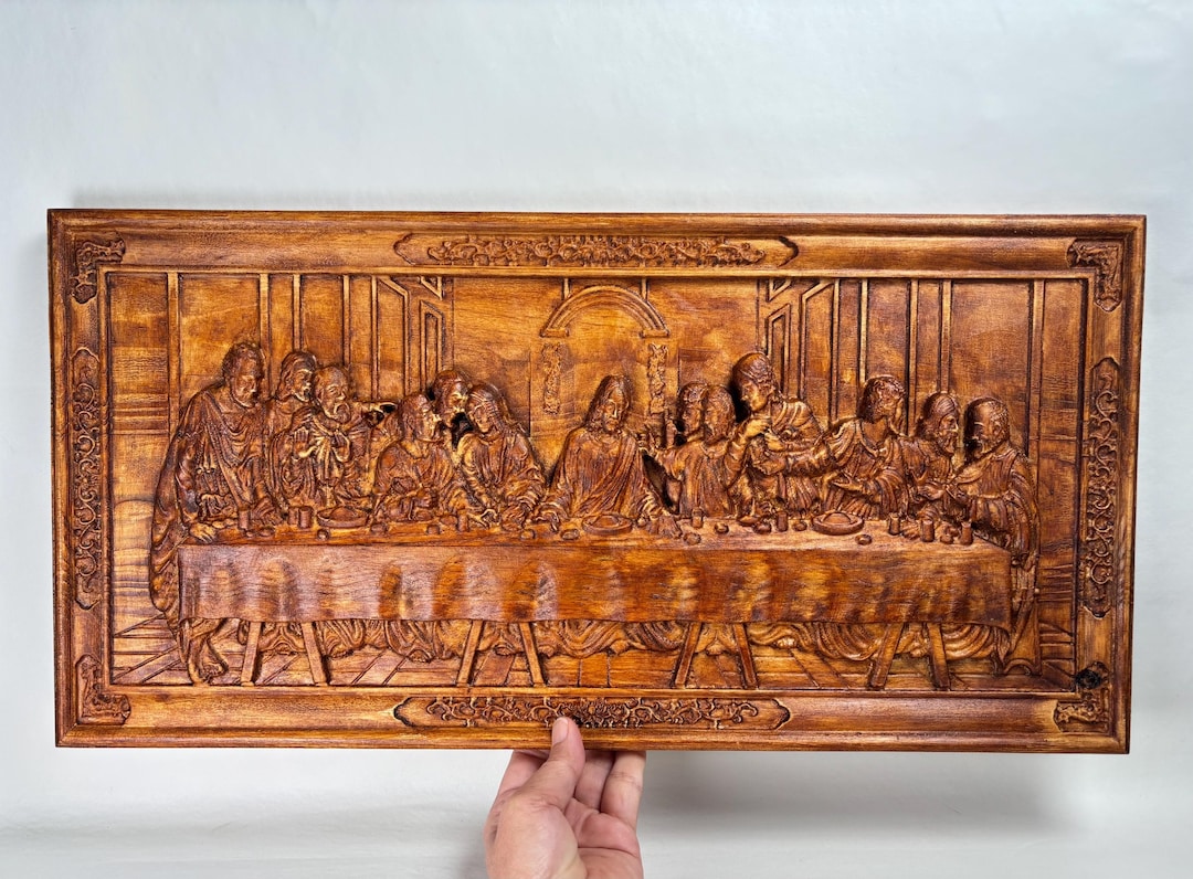 The Last Supper 3D Wood Carving Wall Hanging Art - Etsy Canada