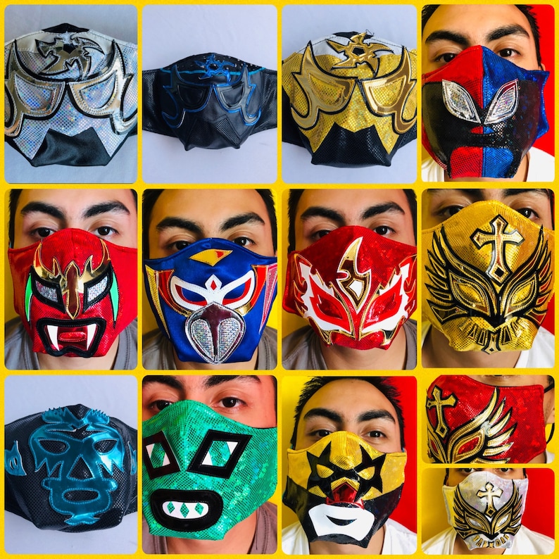 Lucha Libre hand made face mask / wrestling face mask Etsy
