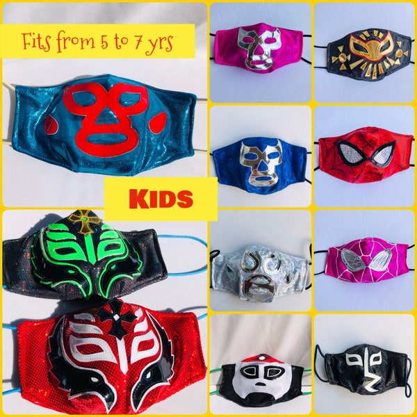 KIDS - Lucha Face mask for kids size 5 to 7 Years