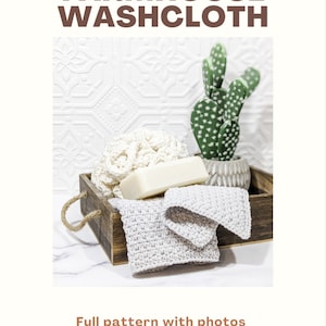 Farmhouse Washcloth Crochet Pattern | Digital Download | Beginner Crochet | Home Decor