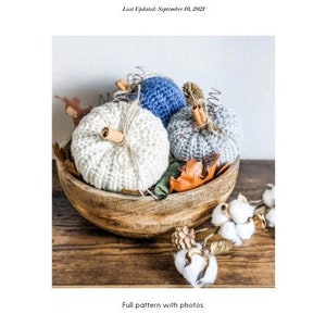 Pumpkin Crochet Pattern | Digital Download | Fall Crochet Pattern | Fall Crochet Ideas | Crochet Pattern with Photos