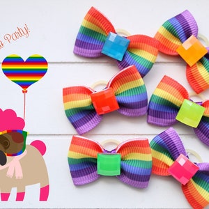 Small dog bows, dog hair bows, ribbon dog, pets bows, bow in hair, bow ribbon pet hair clip, bow for dogs, chocolat bow, yorkie bow, maltese