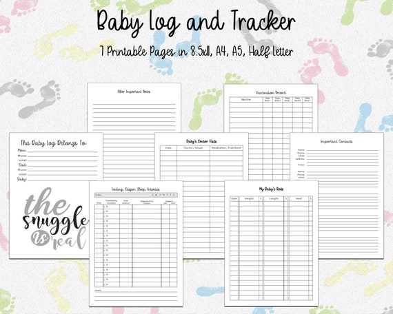 baby feeding and diaper log