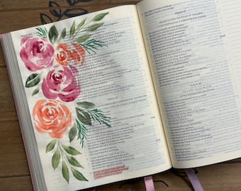 Bible Page Painting // Bible Journaling Artwork // Watercolor Painting // *Add on Only*
