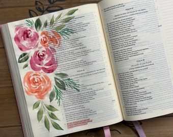 Bible Page Painting // Bible Journaling Artwork // Watercolor Painting // *Add on Only*