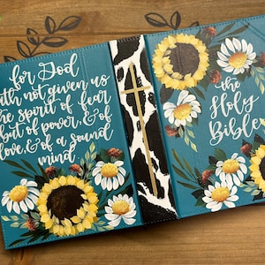 Hand Painted Holy Bible // Semi-Custom // Cow Country