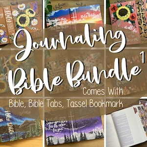 Journaling Bible Bundle Deal 1.0 // Bible // Bible Tabs // Tassel Bookmark