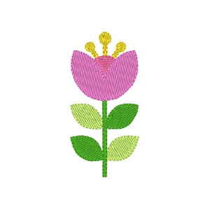 Stemflower Embroidery Design ITH
