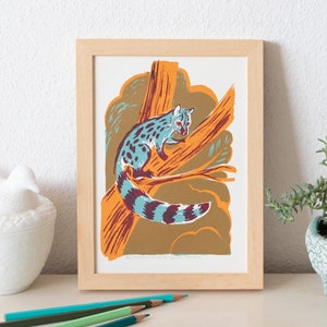 Genette (Genet) - Limited edition, handmade silkscreen print