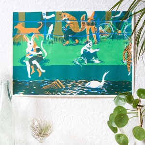 Kanal - Limited edition, handmade silkscreen print