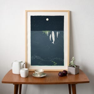Goodnight Whales (BIG) V ! - Limited edition, handmade silkscreen print