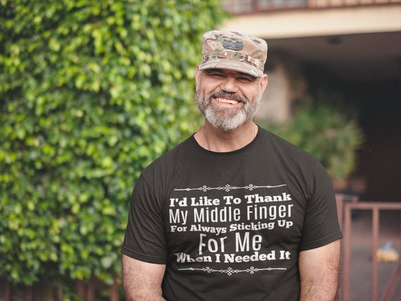 Thank My Middle Finger-funny T Shirts-men T Shirt-humorous - Etsy Canada Thank My Middle Finger-funny T Shirts-men T Shirt-humorous - Etsy Canada