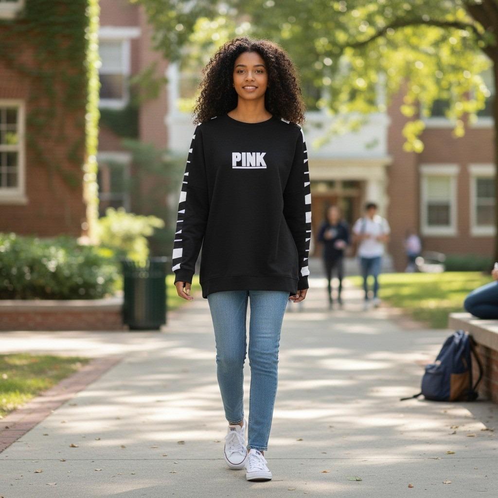 Victoria's Secret Sweat à capuche rose pour femme, grande