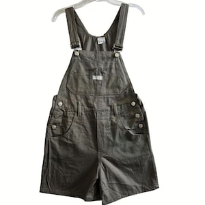 Jordache Kids Bib Overalls Shorts Vntg 90s Denim Sz Large 10/12 Y2K Retro Casual