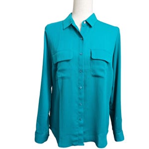 apt 9 dress shirt womens Apt. 9 Shirt Womens Size L Hot Pink Cotton Blend Casual Button Up Collared  EUC