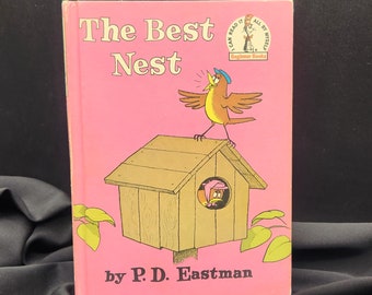 The Best Nest Hardcover Book by P.D. Eastman / vintage / 1968 / Beginner Books / I Can Read It All By Myself / Picture Book for Kids /Kidlit