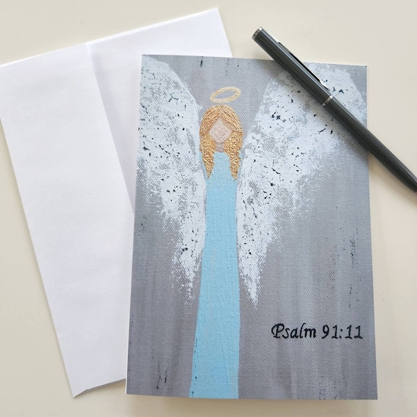 Angel greeting card - Original art cards - Spiritual card - Stationery - 5 x 7 card with envelope - Note Cards