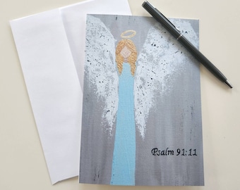 Angel greeting card - Original art cards - Spiritual card - Stationery - 5 x 7 card with envelope - Note Cards