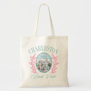 Charleston Bachelorette Party Favors, Charleston Tote Bag, Bridesmaid Charleston Gift, Wedding Welcome Bags, Destination Wedding, Swag Bags