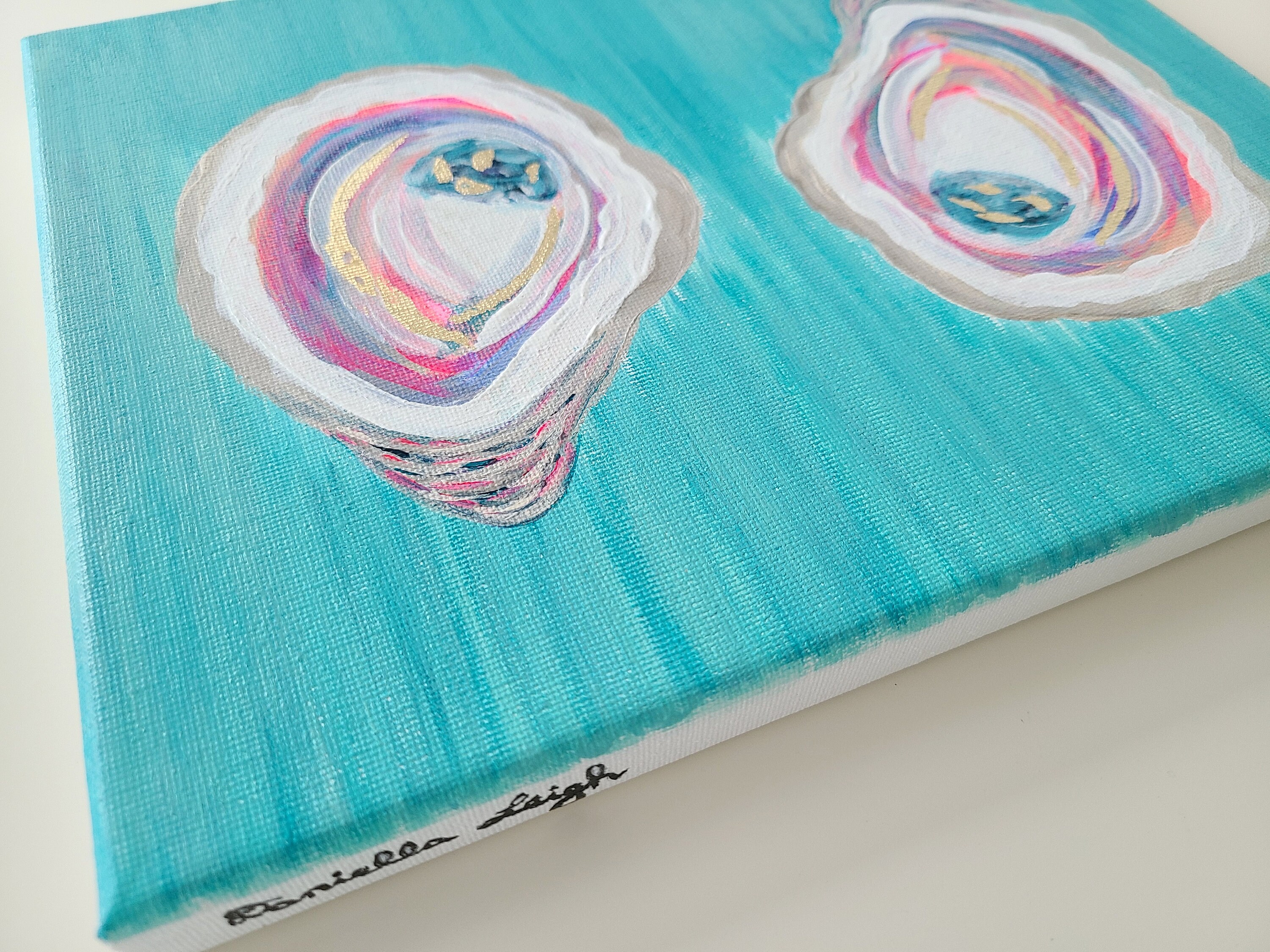 Oyster Painting Oyster Art Coastal Art Charleston Art Sea Etsy