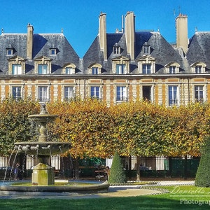 Paris Art Prints, Parisian Apartment Style, Paris Themed Gift, Paris Wall Art, Paris Poster, Neutral Prints, Travel Poster, Place des Vosges