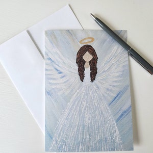 Angel Greeting Card Set, Blank Note Cards with Envelopes, Holiday Cards, Original Art Cards, Stationery Set, Blank Greeting Cards