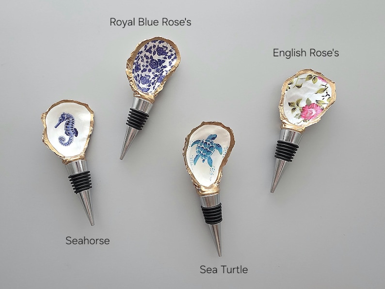 Oyster Shell Wine Bottle Stopper, Unique Hostess Gifts, Beach Themed Wedding Gift, Bridesmaid Gifts, Housewarming Gift, Beach Decor, Favors image 6