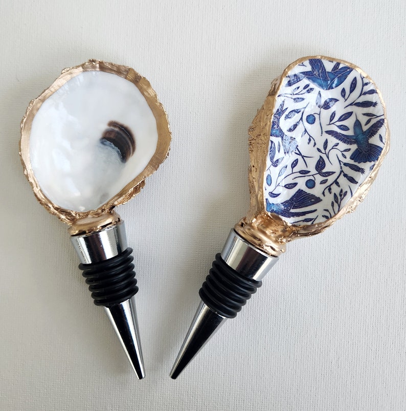Oyster Shell Wine Bottle Stopper, Unique Hostess Gifts, Beach Themed Wedding Gift, Bridesmaid Gifts, Housewarming Gift, Beach Decor, Favors image 12