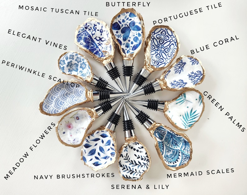 Oyster Shell Wine Bottle Stopper, Unique Hostess Gifts, Beach Themed Wedding Gift, Bridesmaid Gifts, Housewarming Gift, Beach Decor, Favors image 7