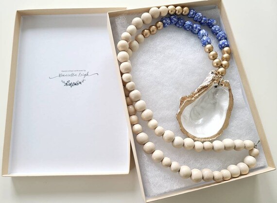 Pearl necklace sale set oyster