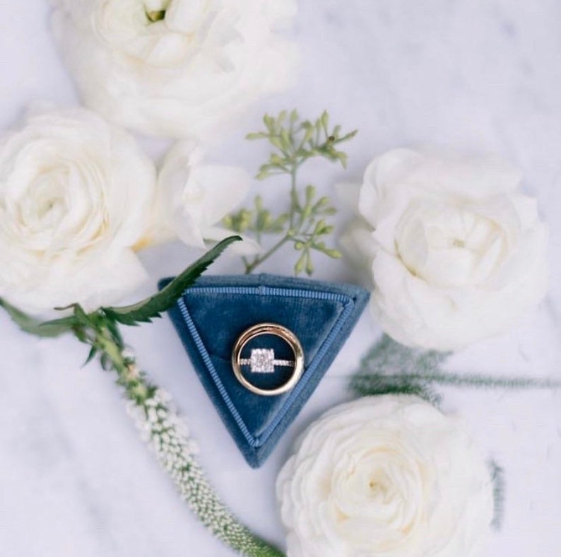 Blue Gypsy Triangle Modern Ring Box Bree