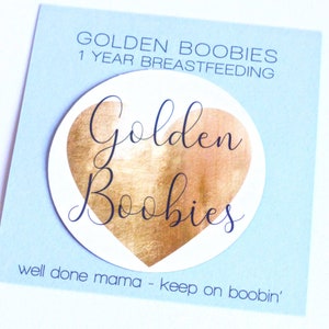 Breastfeeding Milestone Magnets Bronze, Silver, Gold Boobies and more, First Feed to 5 Years, Breastfeeding Award Gift Keepsake image 3