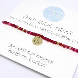 This Side Next, Breastfeeding Reminder Bracelet, Which Side Next, Breastfeeding Aid, Gift for New Mum image 2