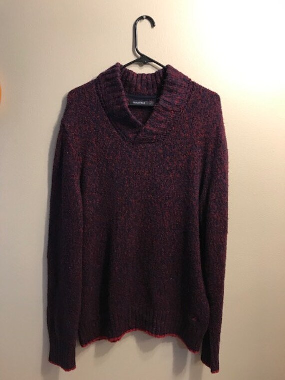 nautica red sweater