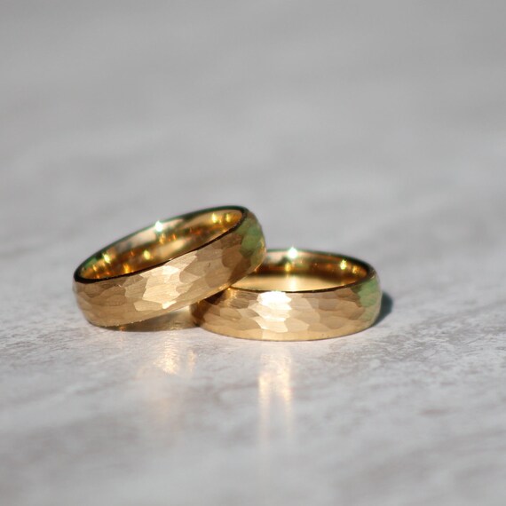 Gold Wedding Ring Custom Engraving Personalization 18k Gold Wedding Ring Personalized Interior Engraving 4mm 6mm 8mm Wedding Anniversary