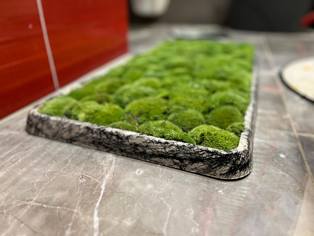 Luxury Live Pole Moss Bath Mat Modern Bath Mats Unique Green