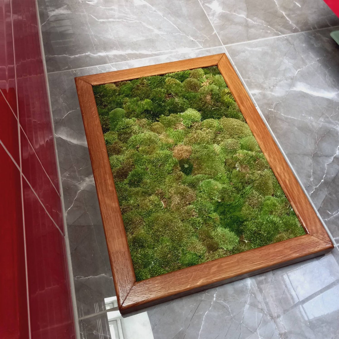 Luxury Live Pole Moss Bath Mat Modern Bath Mats Etsy