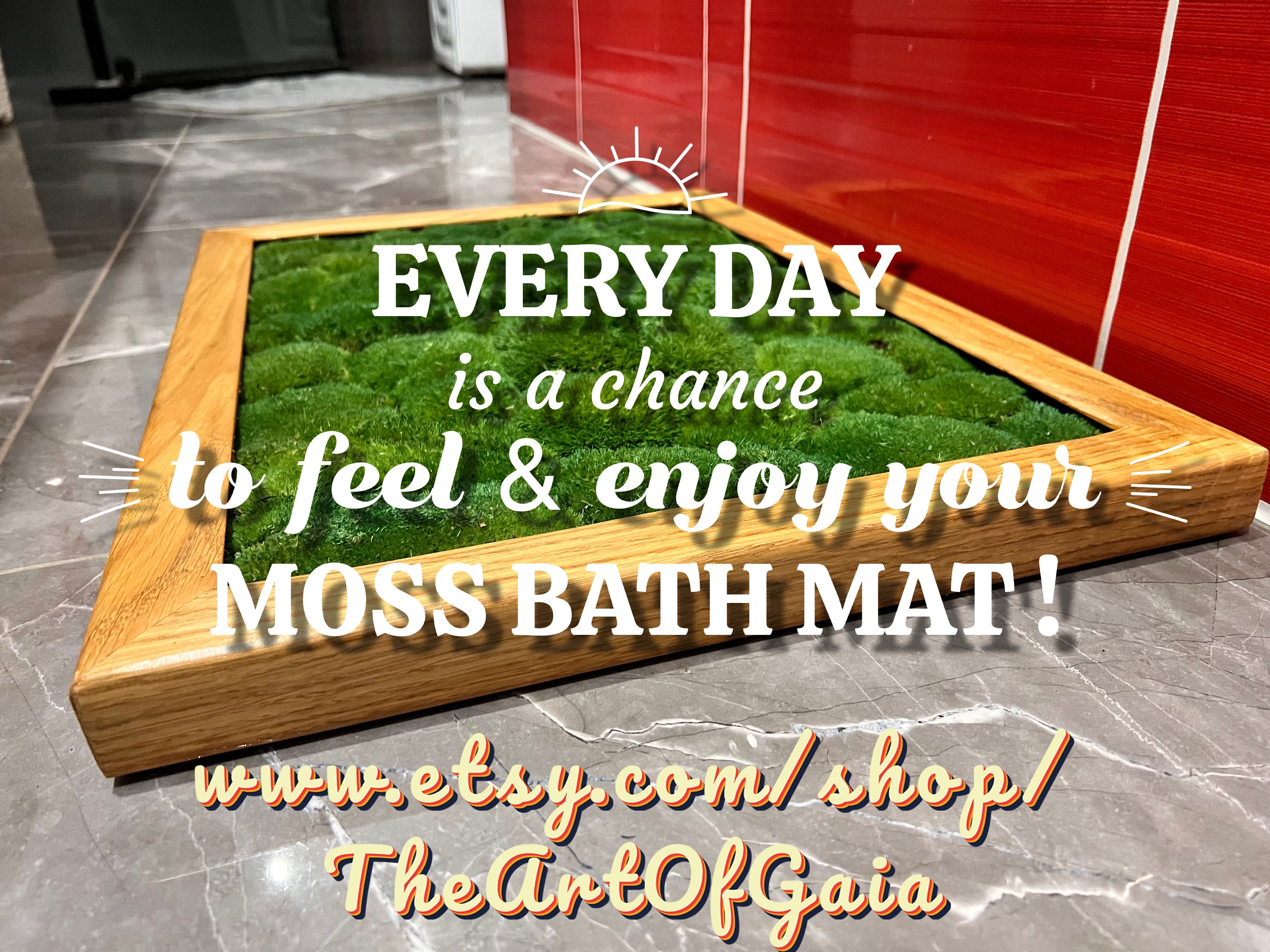 This Moss Shower Mat Lets You Dry Your Feet On Natural Living Moss When  Exiting The Shower