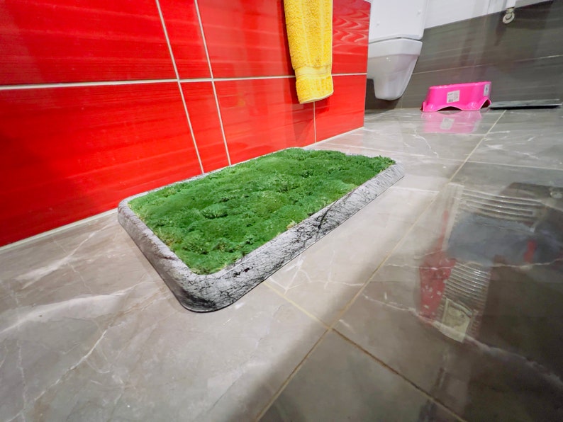 Luxury Live Pole Moss Bath Mat Modern Bath Mats Etsy