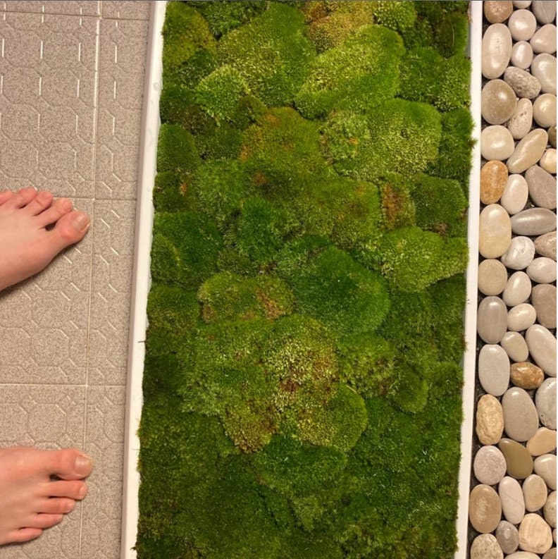 Luxury Live Pole Moss Bath Mat Modern Welcome Bath Mats Unique Green Grass  Bathmat Indoor/outdoor Bathroom Rug Décor Door Carpet 