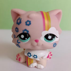LPS Rainbow Persian Cat #1436 / Authentic Littlest Pet Shop / LPS Collector