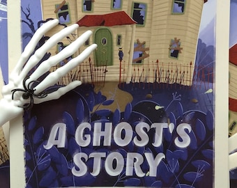 Livro de colorir personalizado de Halloween: A história de um fantasma