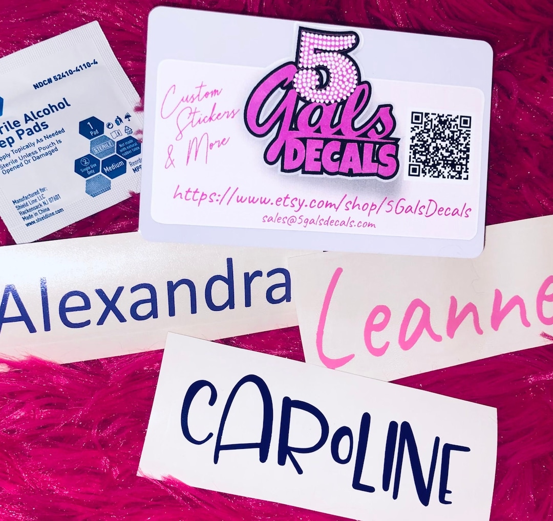 Custom Vinyl Name Stickers Longlasting Workout Bag Sticker