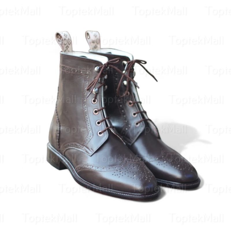 Handmade Men's Leather Black Elegant Fashionable Shoes Jodhpur Ankle High Stylish Designers Dress Boots-142