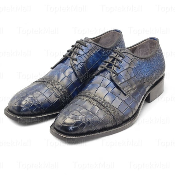 Stylish Crocodile Pattern Men\'s Oxfords Amazon.com | Men main image 4