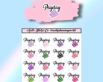 Payday Planner Stickers: Hobonichi Weeks, Erin Condren, Happy Planner