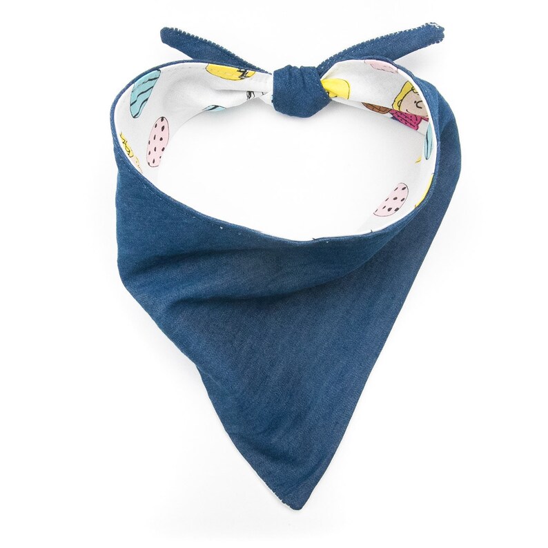 Fetchum reversible dog bandana easter white snoopyblue personalized free