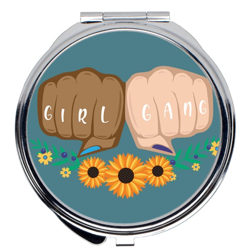 Feminist Mirror Feminist Gifts For Her Feminist Compact Mirror Feminist Accessories Feminist Make Up Girl Gang Compact Mirror