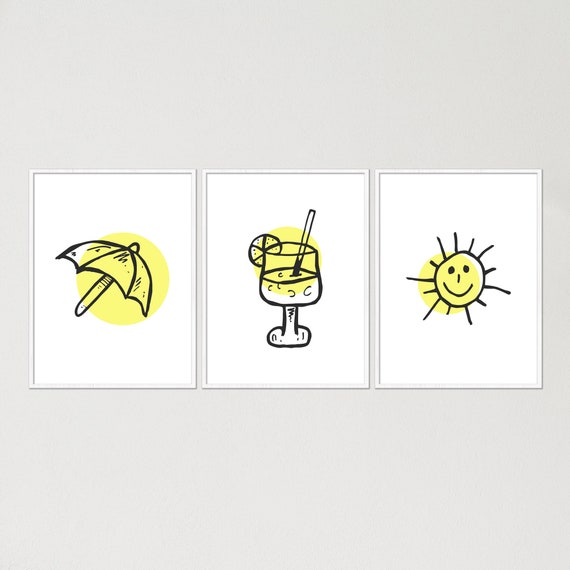 Set of 3 Wall Art Print Vacation Print Vacation Wall Art Etsy