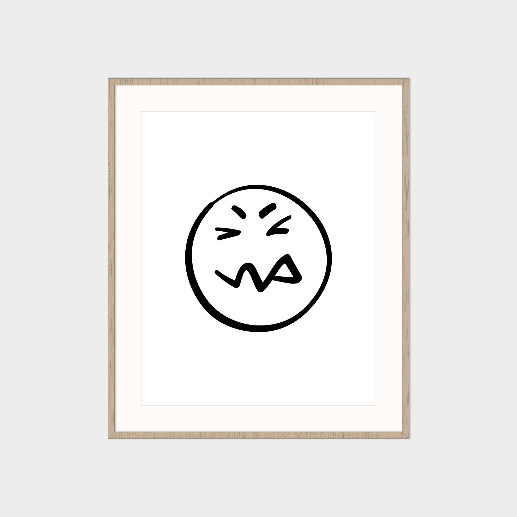 Emoji Face Wall Art Printable Wall Art Digital Download Etsy